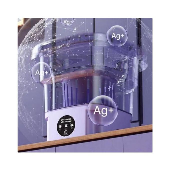Mini Machine À Laver Pliante 8L - Lavage Rapide & Gain De Place