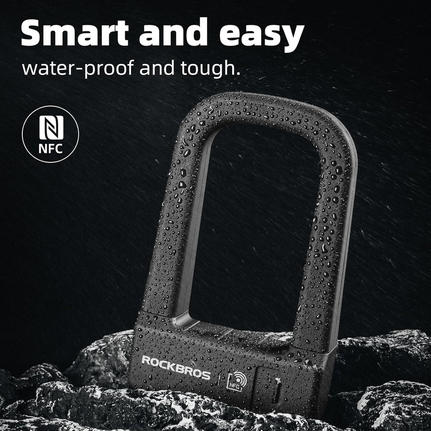 ROCKBROS™ Cadenas Antivol Intelligent en U | Votre Empreinte Devient Votre Clé
