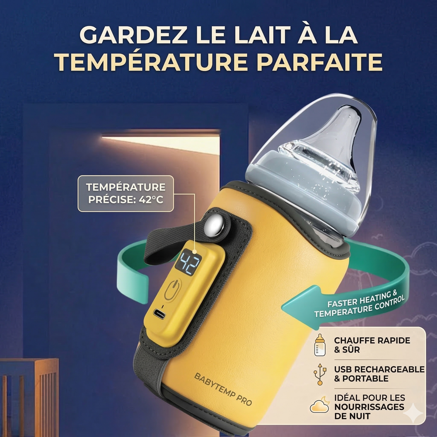 BabyGO® : Chauffe-Biberon Portable Le Secret des Mamans Heureuses !
