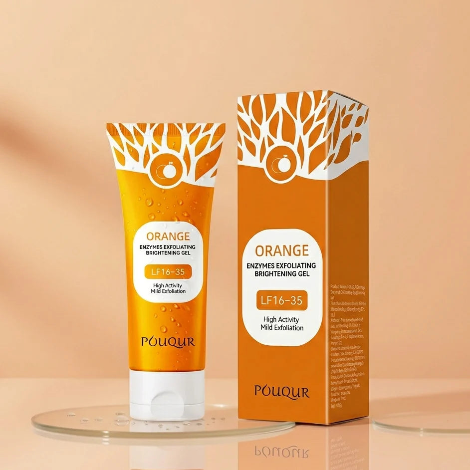 POUQUR® Gel Exfoliant Éclat À L’Orange - Peau Douce, Fraîche & Lumineuse