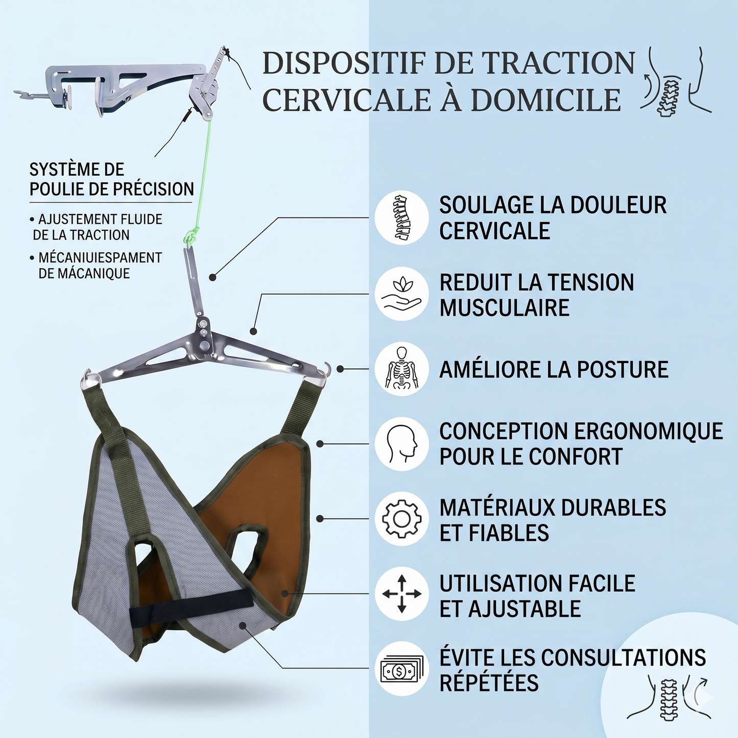 FlexiNeck® – Étirement Cervical Confortable & Efficace