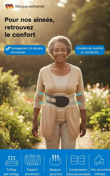 BackFix® Ceinture de Soutien Lombaire Médical – Compression Ajustable