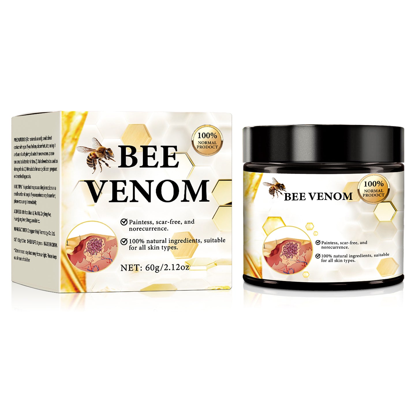 BeeGlow™ Crème au Venin d’Abeille – Anti-Boutons & Réparatrice de Cicatrices