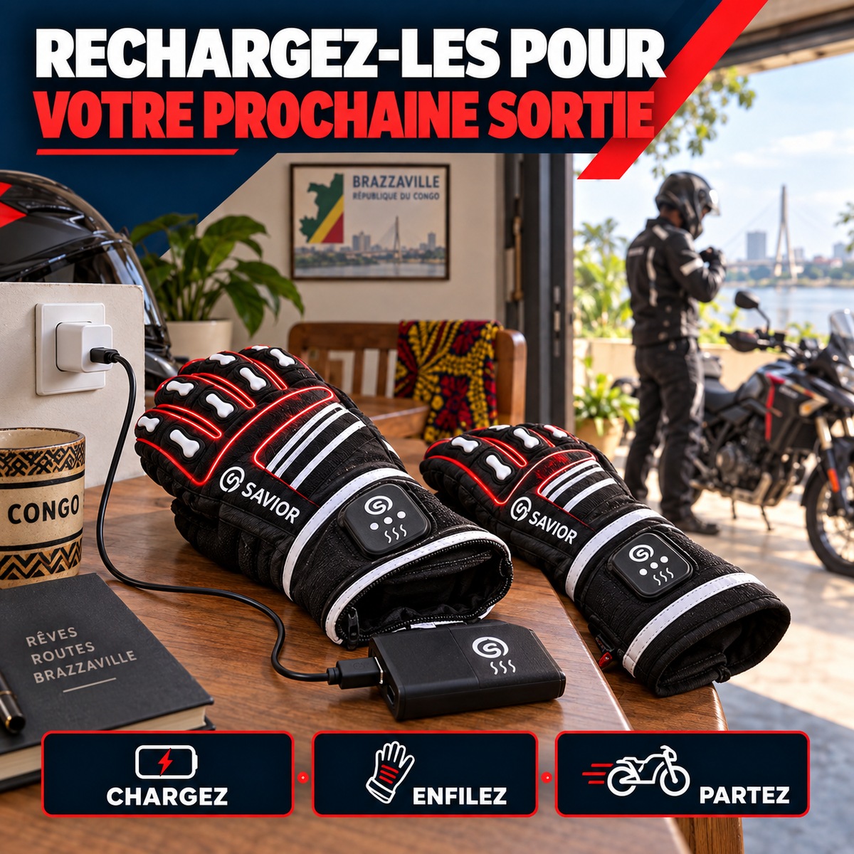 Gants Chauffants Rechargeables SAVIOR HEAT