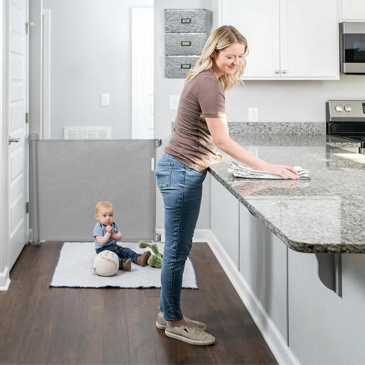 Barrière de Sécurité Rétractable Pour Bébé