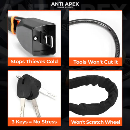 ANTI APEX® Antivol de Volant Professionnel - Sécurité Véhicule N°1 Recommandée par la Police