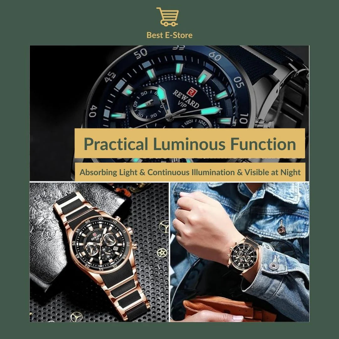Rewardvip® Montre Homme Premium – Design Élégant & Moderne