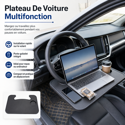 RoadDesk™ Plateau Multifonction Pour Volant | Mangez Et Travaillez Plus Confortablement