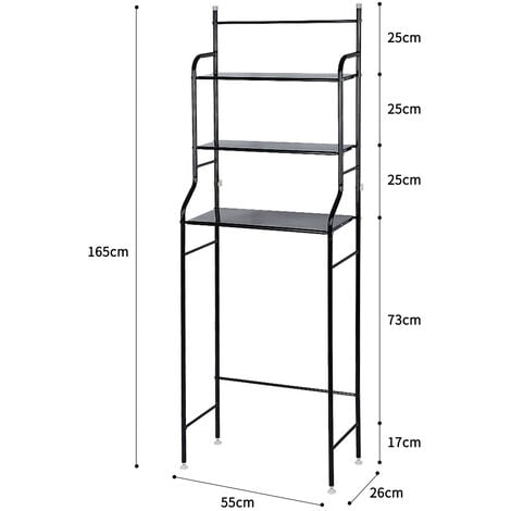 CleanSpace™ Étagère WC 3 Niveaux – Rangement Pratique & Élégant