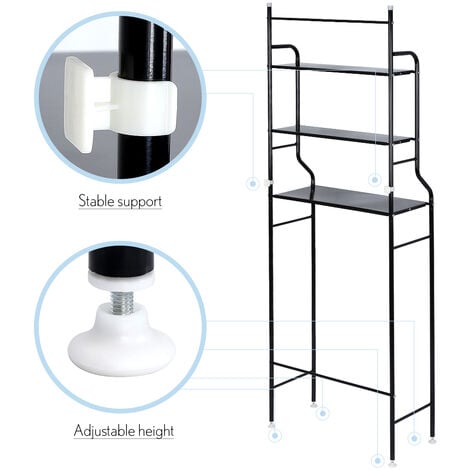 CleanSpace™ Étagère WC 3 Niveaux – Rangement Pratique & Élégant