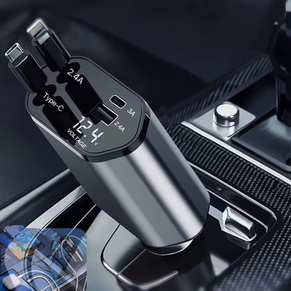 Chargeur Voiture USB Rapide 4 Ports - Charge Rapide 12V avec Affichage LED
