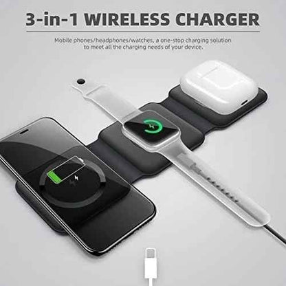 product Image Chargeur sans fil 3 en 1 magnétique pliable
