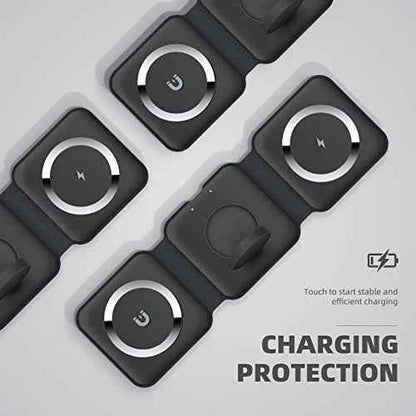 product Image Chargeur sans fil 3 en 1 magnétique pliable