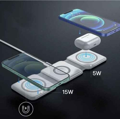 product Image Chargeur sans fil 3 en 1 magnétique pliable