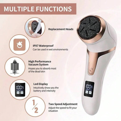 SoftFeet™ Râpe à Pied Électrique Anti-Callosités – Pédicure Waterproof IPX7