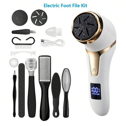 SoftFeet™ Râpe à Pied Électrique Anti-Callosités – Pédicure Waterproof IPX7