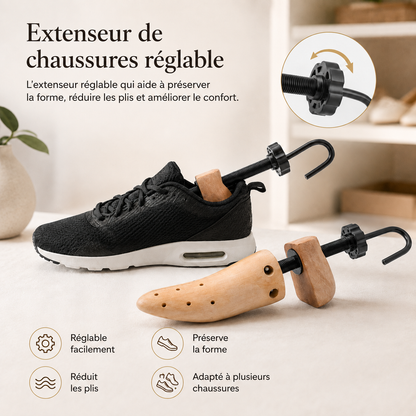 Embauchoir Réglable En Bois De Lotus | Gardez Vos Chaussures Élégantes Plus Longtemps