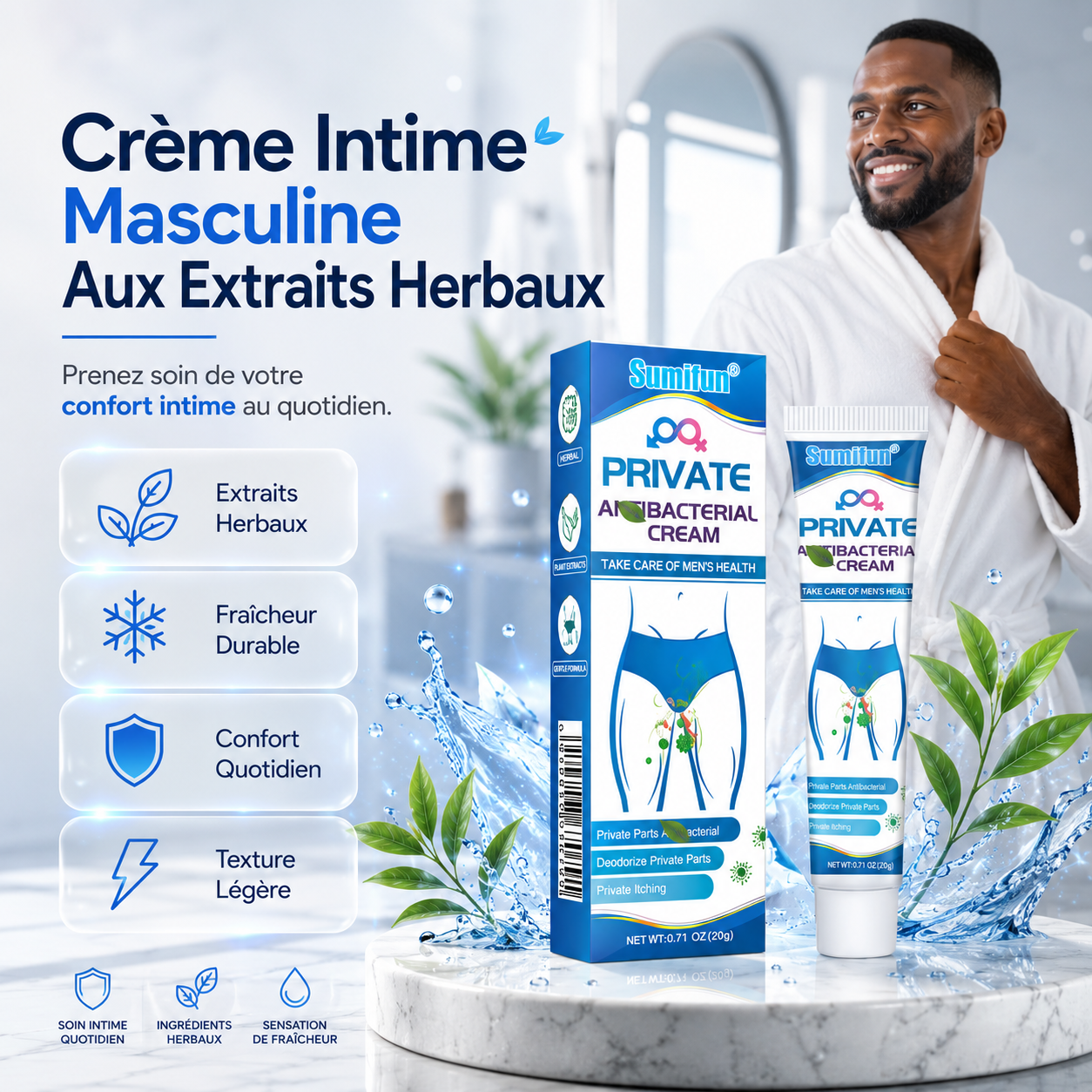 FreshCore™ | Crème Intime Homme Aux Extraits Herbaux