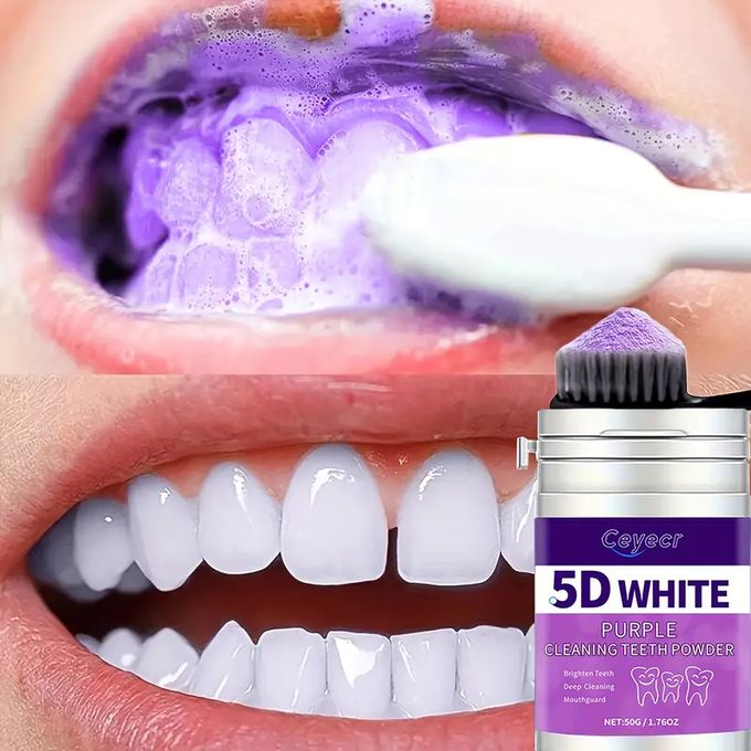 Ceyecr 5D White | Poudre Violette Correctrice Pour Un Sourire Plus Lumineux