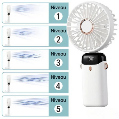 MiniFan™ Mini Ventilateur LED Portable Pliable – Fraîcheur, Fonctionnalité et Mobilité