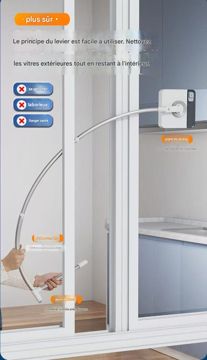 Tige Télescopique  Nettoyage Facile de Vos Fenêtres