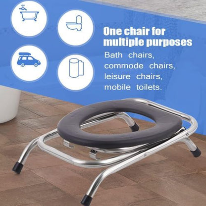 Chaise Percée Pliable Portable Aide aux Personnes Âgées
