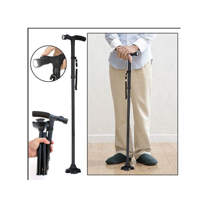 Canne pliante à double poignée