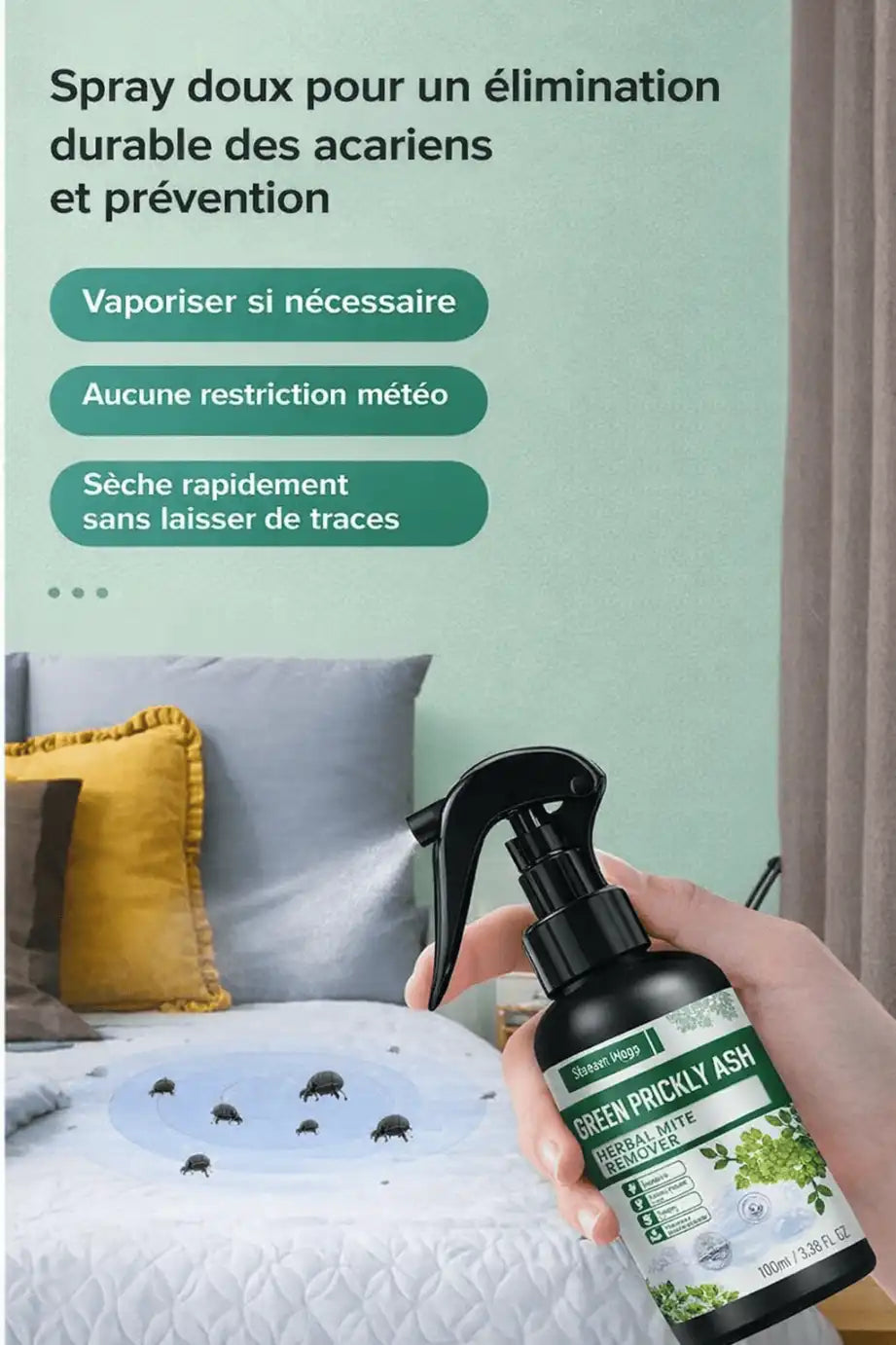 Jegsaw™ Spray Anti-Punaises de Lit 500ml – Protection Efficace Maison