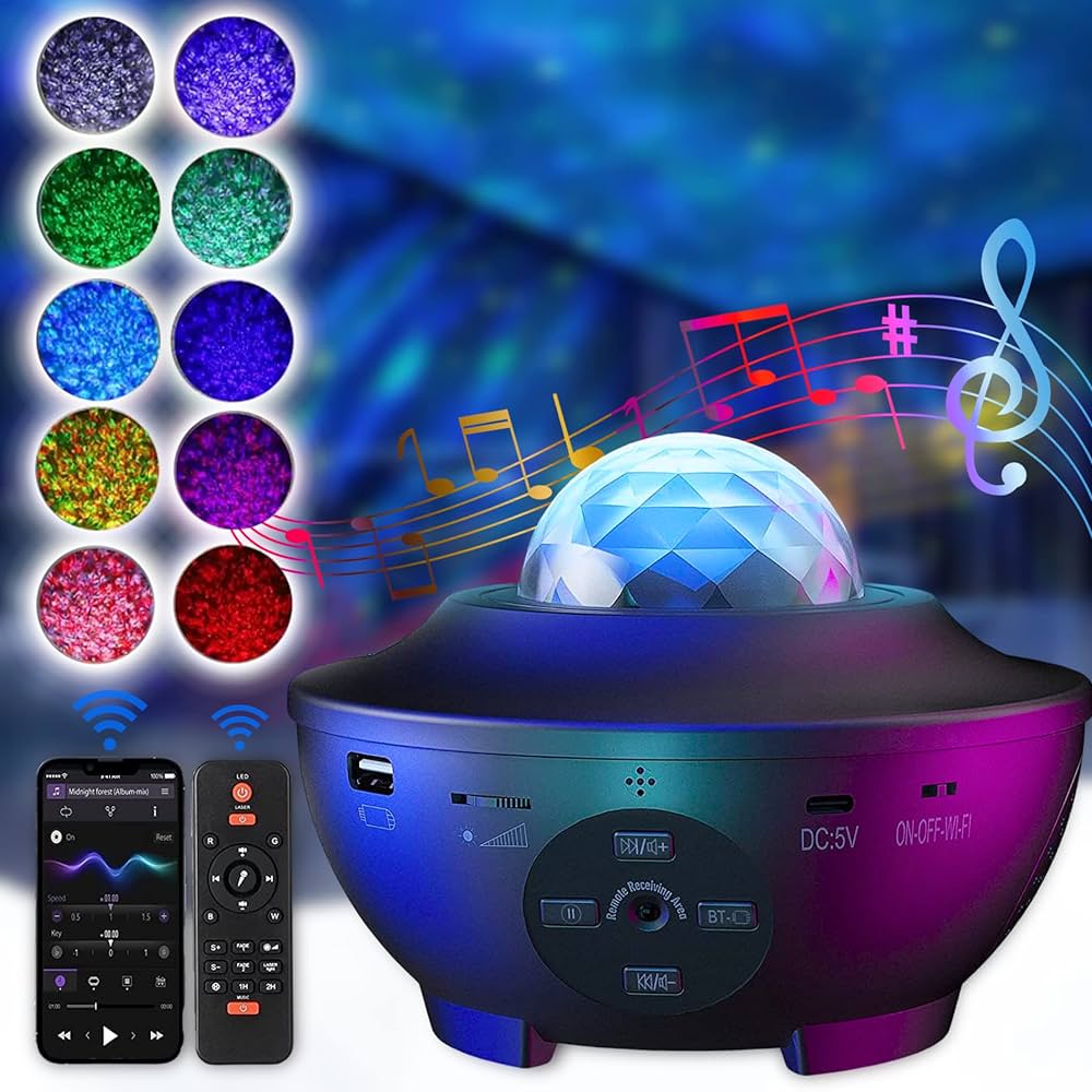 Projecteur galaxie - Haut-parleur Bluetooth