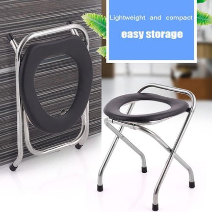 Chaise Percée Pliable Portable Aide aux Personnes Âgées