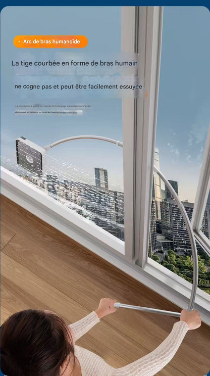 Tige Télescopique  Nettoyage Facile de Vos Fenêtres