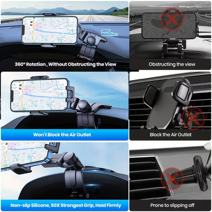 TOPK® Support de Téléphone - Universel Rotatif 360°
