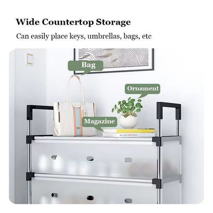Meuble de Rangement à 4 Niveaux pour Chaussures