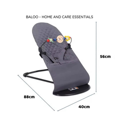 Chaise Berçante Pliable Portable pour Bébé – Transat avec Jouet Détachable & Tissu Lavable