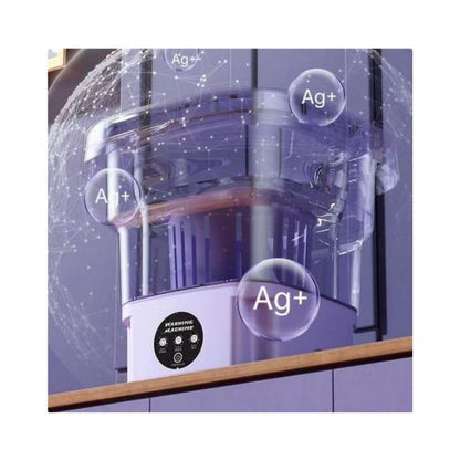 Mini Machine À Laver Pliante 8L - Lavage Rapide & Gain De Place