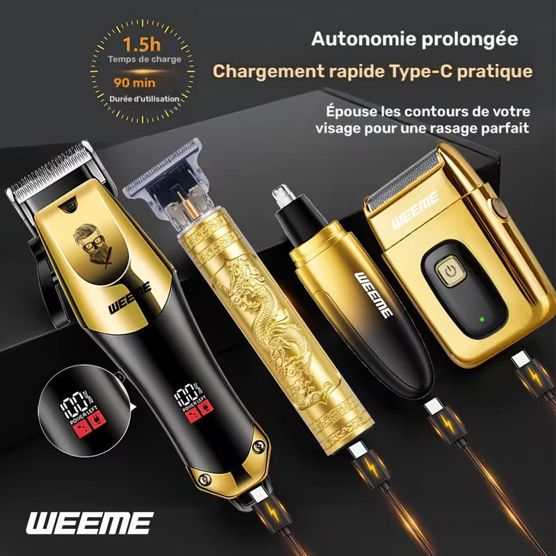 Kit de Toilettage WEEME 4-en-1 – Look Parfait à la Maison