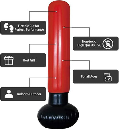 Sac de Frappe Gonflable Ludique  Cadeau Parfait pour Enfants Actifs