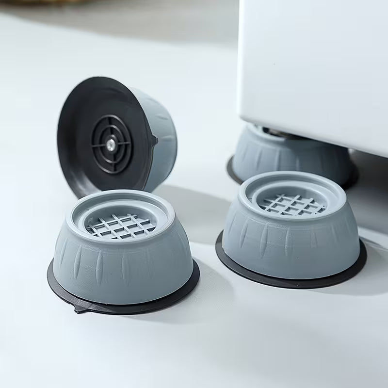 4pcs Tapis Anti-Vibration pour Machine à Laver - Antidérapants, Absorbant les Chocs, Réducteurs de Bruit & Base Étanche