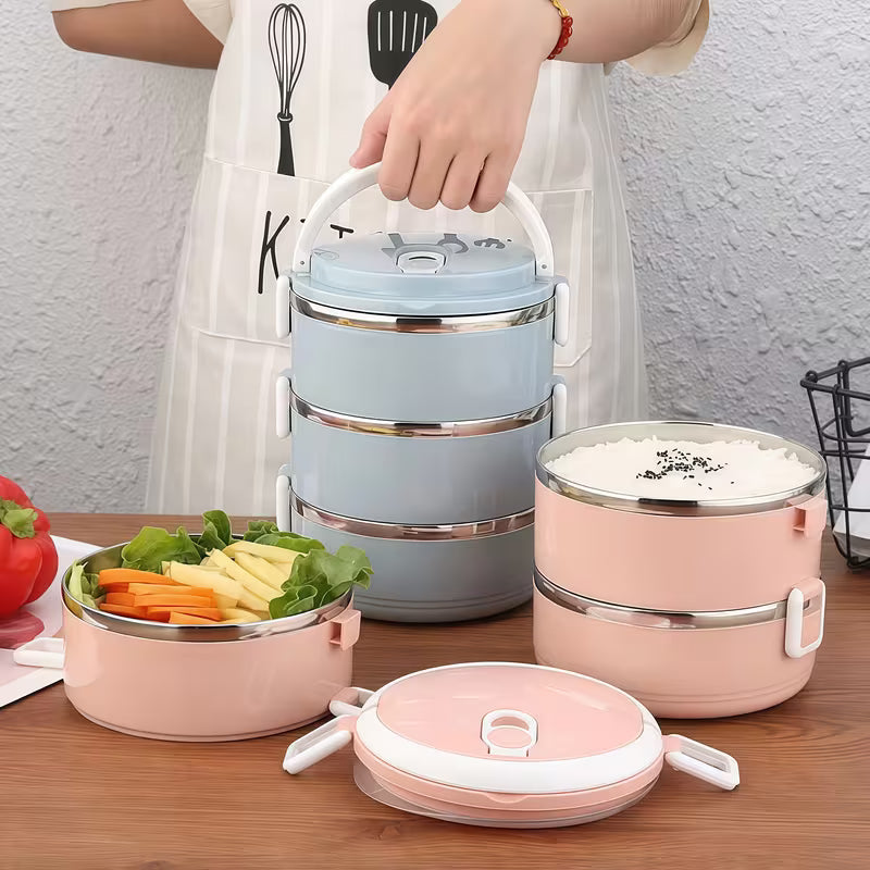 ThermaBox™ Ensemble de3  lunch box en acier inoxydable avec couvercles