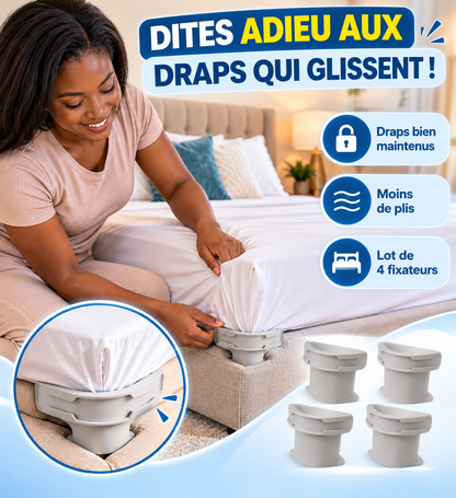 Fixateurs de Draps Antidérapants – Lot de 4