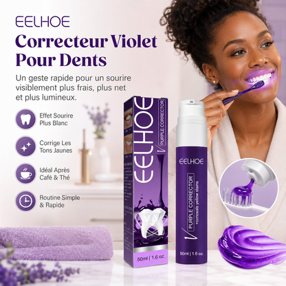 EELHOE Correcteur Violet Pour Dents | Effet Sourire Plus Blanc & Lumineux