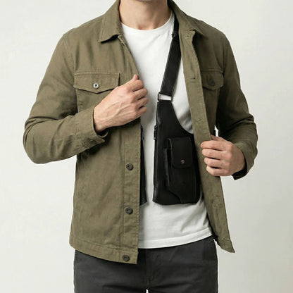 Holster® Gilet pour Homme  Multipoches en Cuir