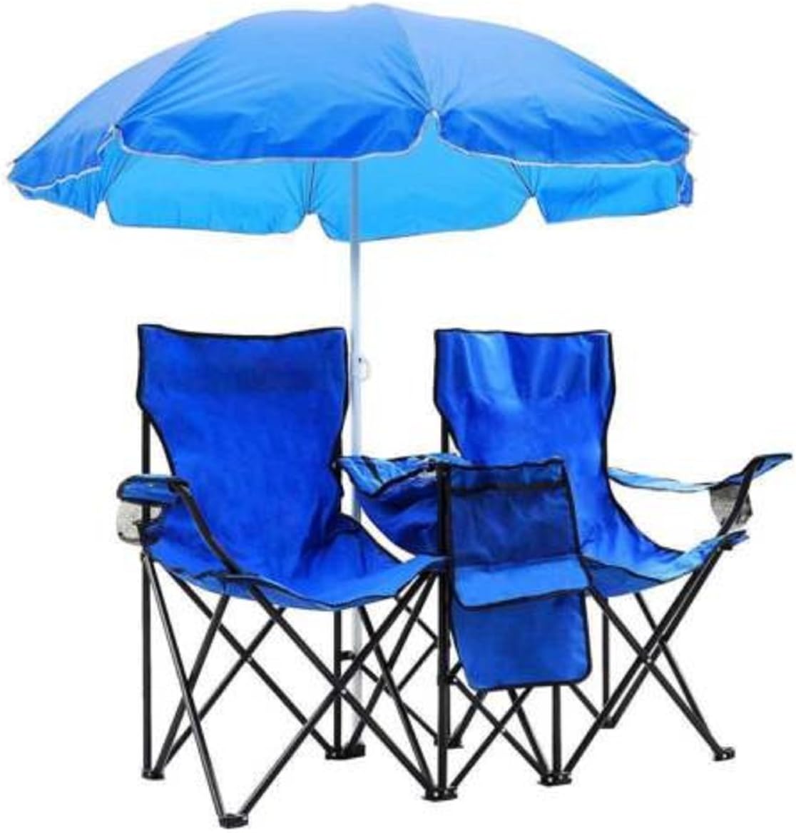 DuoShade™ Chaise Double Pliable Avec Parasol | Votre Petit Salon À Ciel Ouvert