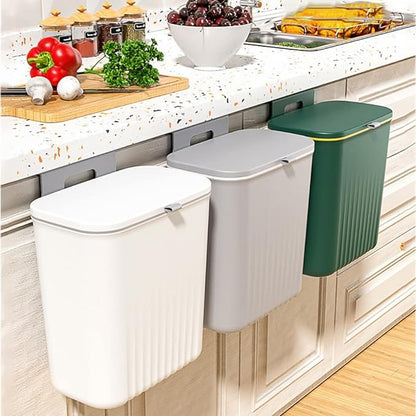 KitchenDrop™ Poubelle Suspendue de Cuisine avec Couvercle – Gain de Place & Anti-Odeurs