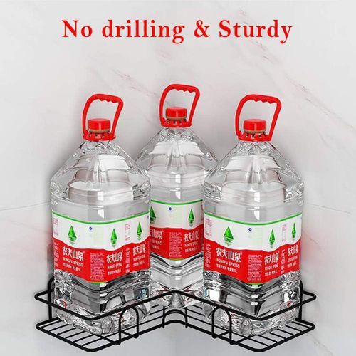 Support d’Angle de Rangement Mural Moderne en Métal Autocollant