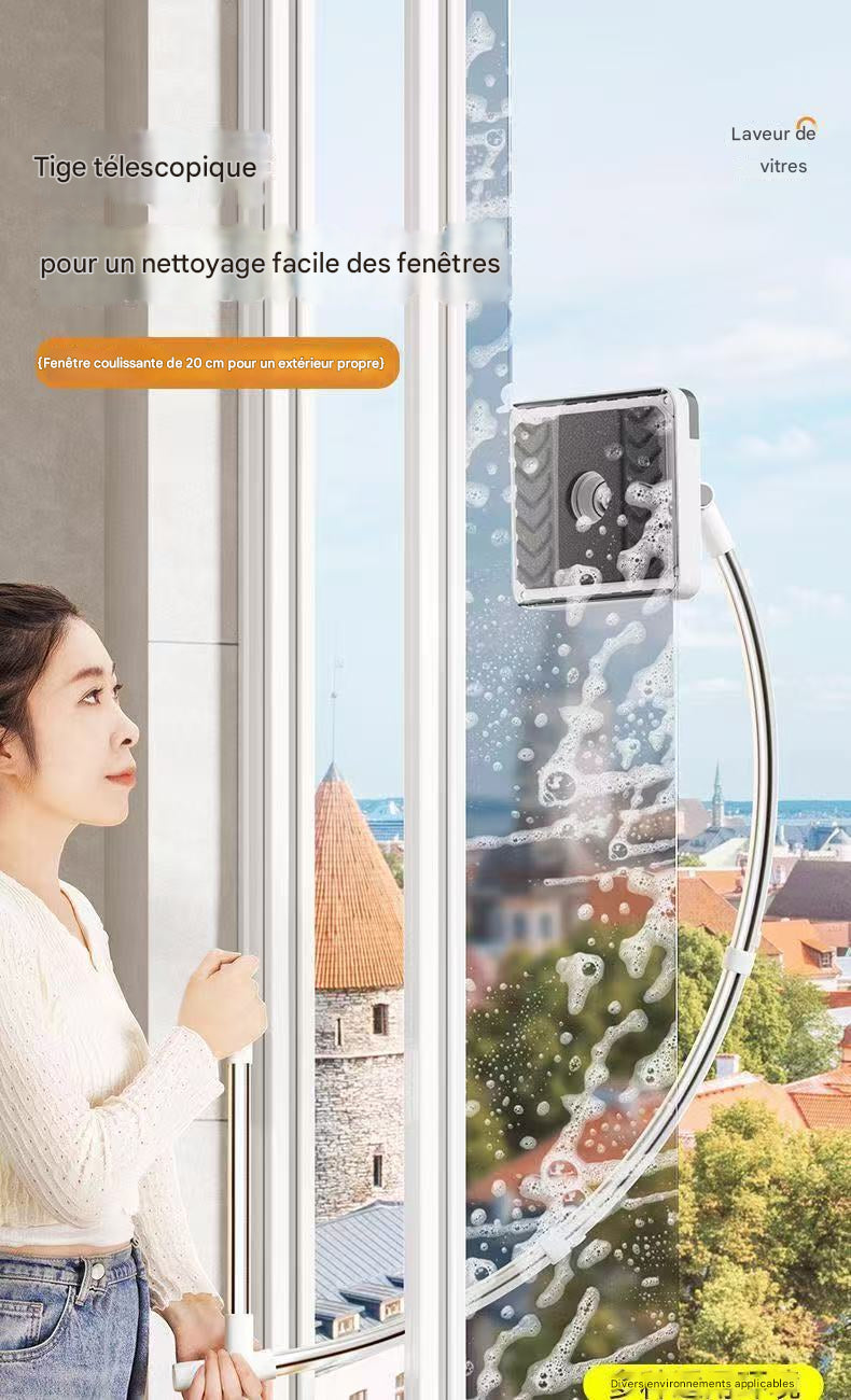 Tige Télescopique  Nettoyage Facile de Vos Fenêtres