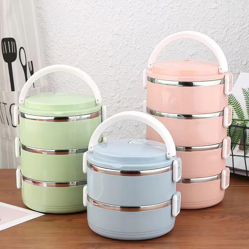 ThermaBox™ Ensemble de3  lunch box en acier inoxydable avec couvercles