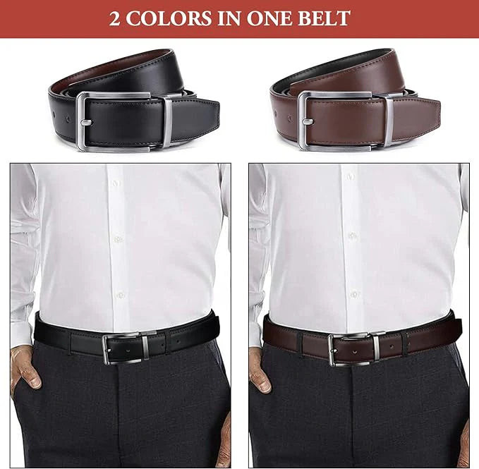 fitcheck® Ceinture Réversible en Cuir Homme – Style et Confort Quotidien