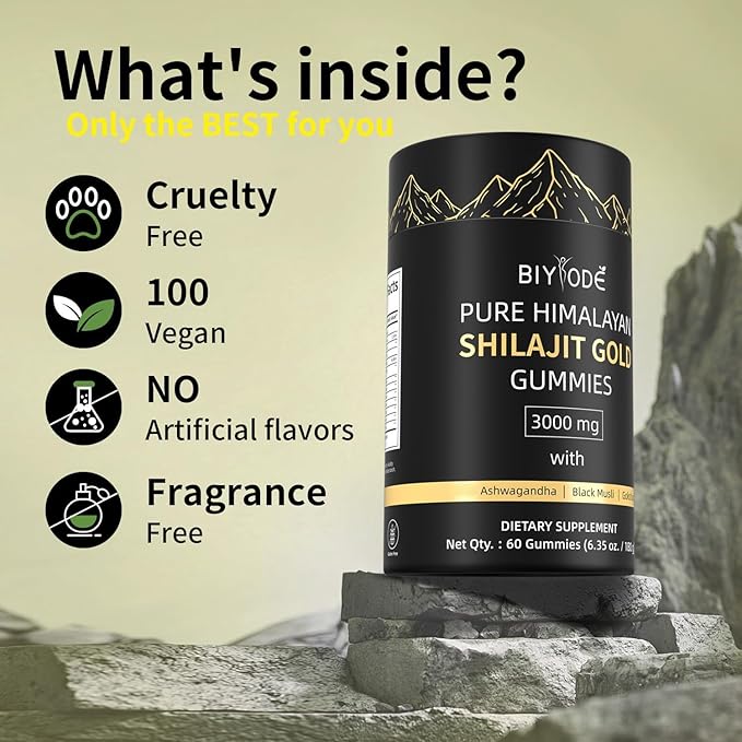 Force naturelle de l’Himalaya : Shilajit & Ashwagandha en gummies