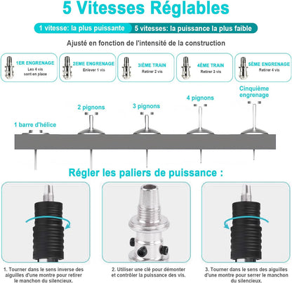 Pack Cloueuse À Air - Fixation Rapide & Précise accompagnée de 60 clous